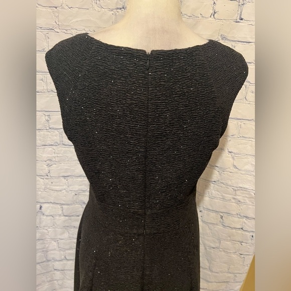 Eliza J Cocktail Dress Black Sleeveless Sparkle Rhinestone Sz 10 Fit & Flare - Picture 6 of 8